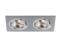 BPM Lighting - Empotrado Orientable Doble Marco CATLI 3051CDMR Aluminio Rayado