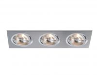 BPM Lighting - Empotrado Orientable Triple Marco CATLI 3052GU Aluminio Rayado