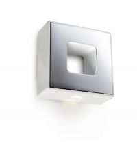Leds C4 - Lámpara Interior Aplique LED Lov Blanco Mate Cuadrado Leds C4 - 05-0047-BW-BW