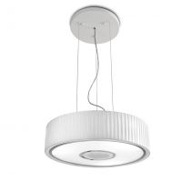 Leds C4 - Lámpara Interior Colgante Spin Acero Cromo Blanco 45cm Leds C4 - 00-4601-21-14