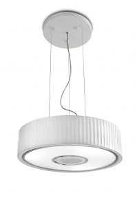 Leds C4 - Lámpara Interior Colgante Spin Acero Cromo Blanco 75cm Leds C4 - 00-4607-21-14
