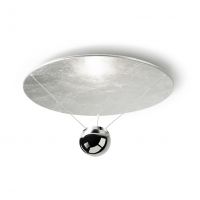 Leds C4 - Lámpara Interior Plafón LED Single Pan de Plata Dimable Leds C4