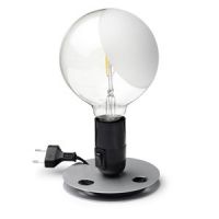 Flos - Lámpara Sobremesa LED Lampadina Aluminio Anodizado/Negro Flos - F3300000
