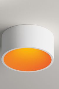 Vibia - Plafón LED DOMO 8211 Superficie Lacado Blanco/Naranja Mate Vibia