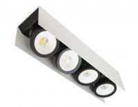 BPM Lighting - Plafón Superficie Orientable YUZEY-U Cuádruple LED BPM Lighting