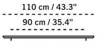 Carpyen - Regleta IRMA 110cm Blanca 2 Colgante 40cm Carpyen - 5591100