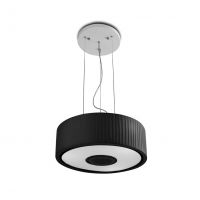Leds C4 - Lámpara Interior Colgante Spin Acero Cromo Negro 45cm Leds C4 - 00-4601-21-05
